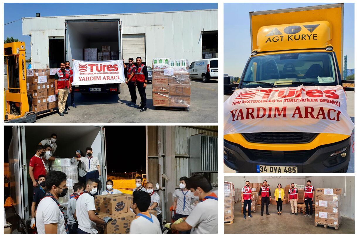 TÜRES yardımları yangın bölgesine ulaştı TÜRES yardımları yangın bölgesine ulaştı