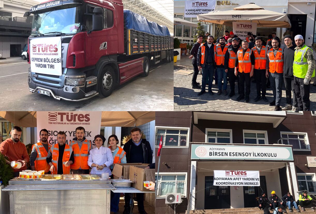 TÜRES'ten Deprem Bölgesi'nde sıcak yemek ve çorba
