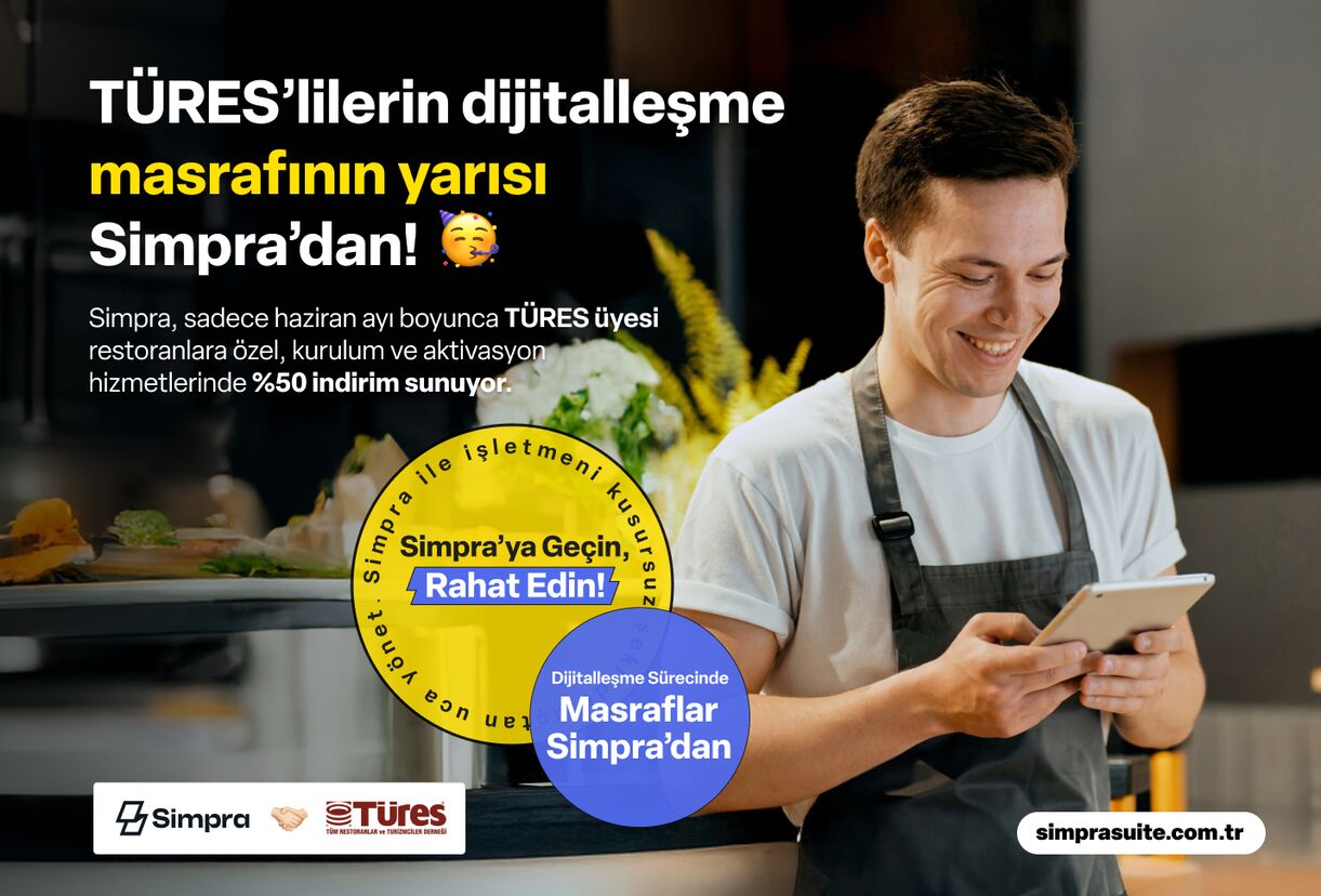 TÜRES’lilerin dijitalleşme masrafının yarısı  Simpra’dan!