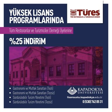 Kapadokya Üniversitesi'nde TÜRES üyelerine özel yüksek lisans programlarında yüzde 25 indirim
